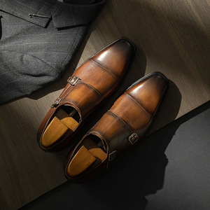 New 2026 Design Men's Wedding Shoes Slip-On Casual Business Shoes Handcrafted Customization men's leather Dress Shoes & Oxfords - Product Image 1
