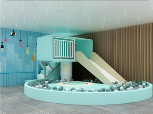 Restaurant café Center de jeu intérieur petit Mini bébé équipement de terrain de jeu souple <span class=keywords><strong>piscine</strong></span> à balles avec toboggan pour la garderie - Product Image 5