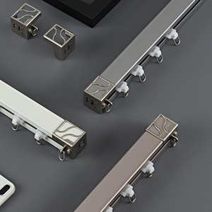 Rail de rideau montage au plafond bande de PVC rideau Double pôle tiges ensemble décoratif Windows support pôle rideau pistes accessoires - Product Image 3