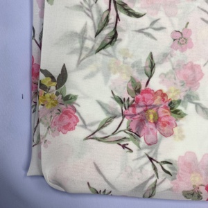 Fuji <span class=keywords><strong>tex</strong></span>-tela de gasa estampada con flores, tejido de poliéster 100% para vestido de mujer - Product Image 5