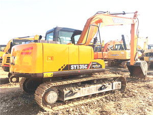 Excavadora de cadenas SANY SY135C de 13.5 toneladas usada de alta calidad con motor, caja de cambios, bomba y PLC - Product Image 2