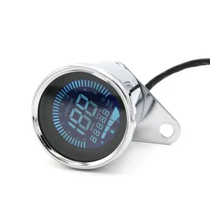 Affichage LCD universel rétroéclairé Compteur de vitesse numérique Tachymètre Jauge de carburant d'huile pour compteur de moto