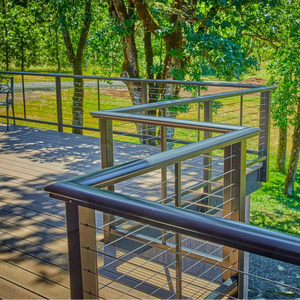 מותאם אישית מודרני סגנון חיצוני מרפסת מעקה מעקה נירוסטה עם התקנת דיירי כבל התקנה - Product Image 3