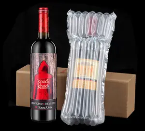 Wijnfles Beschermer Herbruikbare Opblaasbare Wijn Reistassen Opblaasbare Luchtkolom Kussen Tassen Veilig Transport Van Flessen
