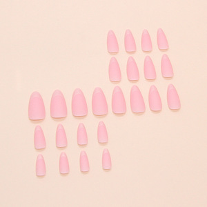 Uñas Postizas Francesas Almendradas con Borde <span class=keywords><strong>Dorado</strong></span>, Patrones Especiales para Mayoristas, Suministros para Uñas, Productos de Belleza Profesionales, Reutilizables - Product Image 2
