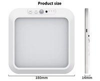 Plafonnier LED à détecteur de mouvement avec télécommande sans fil, luminaire moderne pour intérieur, forme carrée, intensité réglable