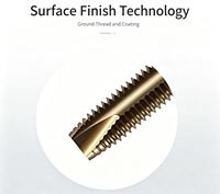 Juego de Machos y Terrajas para Máquina Tian Gong M35 HSS Sin Recubrimiento, para Roscado Derecho/Izquierdo, Acero Inoxidable, Dureza HRC 62-65, Personalizable