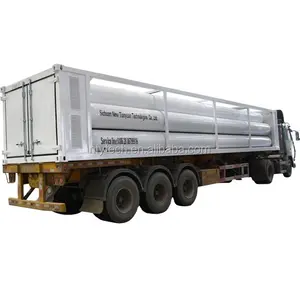 Payload CNG 7250Nm3 Working Pressure 25Mpa 10-Jumbo-Tube Container Semi-trailer