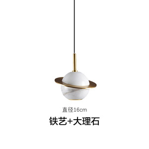 Lámpara Colgante de Lujo Posmoderna Totalmente en Cobre para Mesita de Noche, Moderna, Minimalista, para Restaurante, Hotel, Cafetería, Lámpara Colgante de Mármol Central - Product Image 5