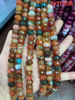 Agate lâche 10x14mm perles de boulier à facettes pour la fabrication de bijoux DIY