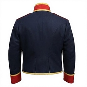 Veste en laine matelassée de style uniforme militaire vintage pour homme, coupe-vent, col montant, boutons en corne, broderie, automne - Product Image 6