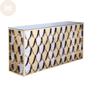 Top Câu Lạc Bộ quầy <span class=keywords><strong>bar</strong></span> thương mại đồ nội thất cá Quy mô thiết kế thép không gỉ vàng Wedding <span class=keywords><strong>Bar</strong></span> bảng - Product Image 4