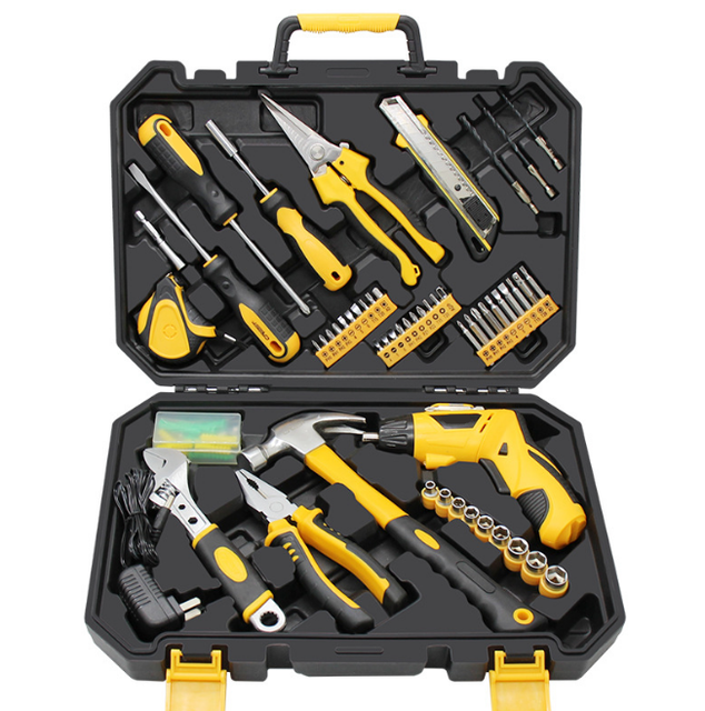 Hicen 95pcs Household Tool Set Cordless Screwdriver Tool Kit for Home and Hobby Use