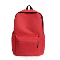 Sac à dos unisexe grande capacité en tissu Oxford avec fermeture éclair, imperméable, résistant aux taches, couleur unie, pour l'école primaire, voyage et ordinateur portable