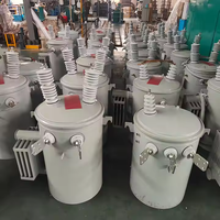 Transformateur de distribution monophasé toroïdal immergé dans l'huile, 11 kV, 10 kVA, 50 Hz, à pôles en cuivre