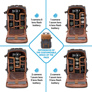 Factory Supply Canvas Backpack Photography <b>Bag</b> Camera Backpack Case Waterproof Anti-Theft Drone Polyester Zipper - Product Image 6