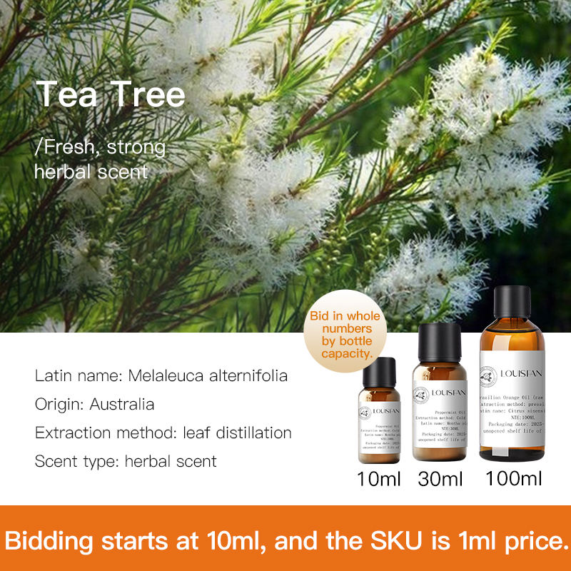 Huile essentielle d'arbre à thé (Australie) commande minimum 30 ml