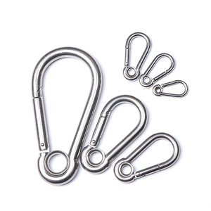 Móc khóa bằng thép không gỉ 304, móc lò xo, vòng D ngoài trời, dây xích, khóa nối nhanh, khóa an toàn - Product Image 4