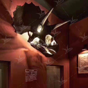 Cuộc sống-kích thước khủng long Bảo tàng hóa thạch hiển thị trong nhà sợi thủy tinh T-REX Triceratops đầu Skeleton cho cuộc phiêu lưu công viên - Product Image 1