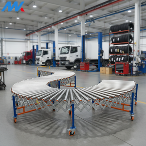 Convoyeur à rouleaux motorisé portable pour besoins de transport temporaires, ligne de convoyage télescopique flexible, équipement industriel OEM - Product Image 2