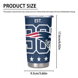 Venta al por Mayor de Vasos Térmicos de Acero Inoxidable de los New England Patriots 1960, Botella Aislada, Taza de Viaje de Fútbol Americano, Regalo de Navidad Personalizado - Product Image 3