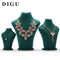 DIGU Usine De Luxe Microfibre Collier Bijoux Affichage Mannequin Buste Stand Mannequin Buste pour Colliers