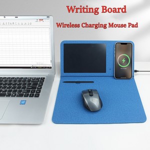 Produits les plus vendus Cadeaux d'affaires 15W Charge rapide sans fil Chargement sans fil <span class=keywords><strong>Tapis</strong></span> de souris Support de téléphone portable pour une utilisation au bureau - Product Image 2