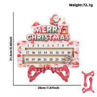 Calendrier de l'Avent en forme de couronne pour compte à rebours de Noël, 25 jours, avec chiffres et date, décorations rustiques en bois pour la maison, panneau Joyeux Noël