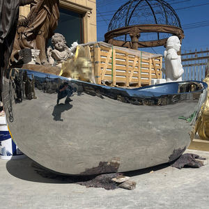 Decorazione per la casa moderna di Design mobili da bagno Mertal vasca da bagno specchio in acciaio inox lucidato bagno di ammollo - Product Image 6