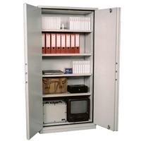 Classeur d'archives en métal ignifuge à 2 portes Coffre-fort électronique résistant au feu pour la maison, le bureau Placard de rangement sécurisé en acier