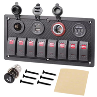 Stromsteckdose USB LED Wasserdichte Schwarze Marine-Boot-Schalttafeln
