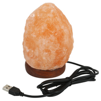 Lampe de sel de l'Himalaya en matériau organique, lumières LED 7 couleurs, fonctionnement USB, mini lampe de nuit en cristal de sel, décoration de la maison, lampe de table