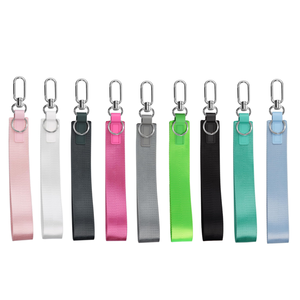 Wholesale Custom Short Lanyard Polyester Printed Keychain Holder Wrist Lanyard for Keychain Twill Tape Lanyard