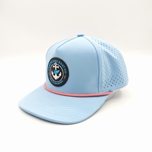 Gorras de Béisbol Deportivas Unisex con Logotipo Bordado de Diseñador Original, Ajustables, de 5 Paneles, con Diseño de Puntos Dobby y Leopardo, Gorras de Golf Personalizadas - Product Image 3