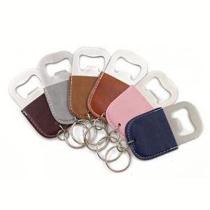 Porte-clés en cuir PU personnalisé avec ouvre-bouteille, idéal pour les mariages, les fêtes, les bars, les festivals, les cadeaux DIY - Product Image 3
