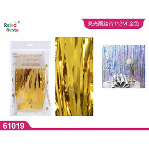 1x2M Rideau à franges en feuille d'or pour fêtes et événements Accessoires de cabine photo - Product Image 1