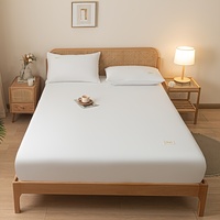 Parure de draps ajustés imperméables en polyester, couleur unie, style américain, 200 fils, écologique, pour l'été, literie domestique