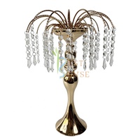 15.7 "lustre de luxe lustre en cristal pièce maîtresse de table de mariage pour les événements