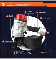 Dongya CN70 Pistolet à clous pneumatique pour les projets de palettes