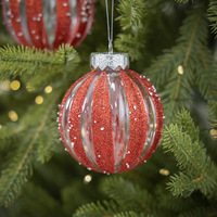 Boule de Noël transparente ajourée ornée de perles de diamant étincelantes, pendentif en plastique, ornement suspendu, toutes couleurs, vente en gros directe usine