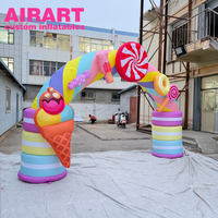 Arches gonflables décoratives en forme de bonbons pour événements et présentations