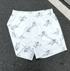 Men's Cupid Print Drawstring Casual Shorts, Lightweight Soft Streetwear Shorts <b>for</b> Summer - Product Image 2