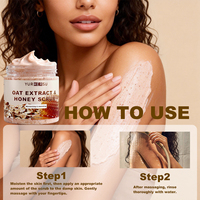 Gommage Doux Exfoliant Visage et Corps au Miel et à l'Avoine Marque Blanche – Soin Naturel à la Poudre d'Avoine, Miel et Coque de Noix pour Usage Domestique