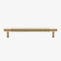 Poignées de meuble MAXERY modernes en laiton massif, poignées de placard de cuisine texturées dorées de luxe, quincaillerie décorative moletée pour meubles