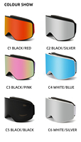 Lunettes de ski TWOOO SNOW02 personnalisées avec logo OEM ODM, monture en TPU, verres en PC, protection UV400, anti-buée, pour hommes et femmes, hiver, ski, snowboard, vente en gros directe