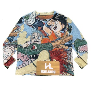 Áo len cổ tròn thêu tranh thổ cẩm nam, chất liệu dày dặn, kiểu dáng pullover, mùa đông, sản xuất theo yêu cầu. - Product Image 1