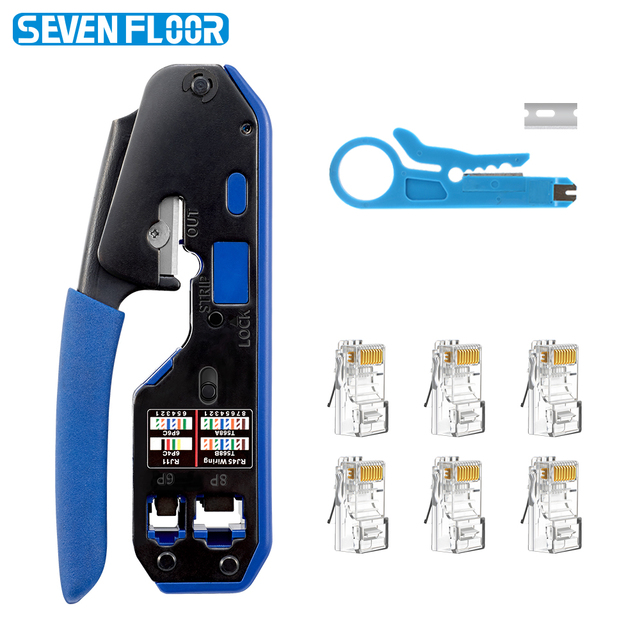 Multi-function 8P /6P Crimping Plier Cat5e/CAT6 Rj45 Crimper Handheld Crimp Tool
