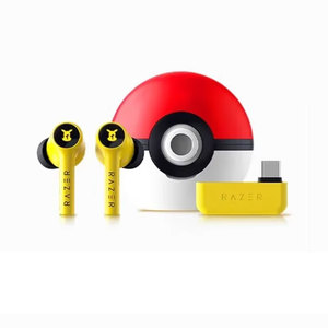 <span class=keywords><strong>Razer</strong></span> Pikachu Edition HyperSpeed 完全ワイヤレスイヤホン マルチプラットフォーム対応 <span class=keywords><strong>Bluetooth</strong></span> 5.2 アクティブノイズキャンセリングヘッドセット LEDバッテリー - Product Image 1