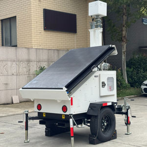 Solare Mobile senza fili CCTV telecamera rimorchio solare torre di luce di sicurezza per il monitoraggio delle miniere - Product Image 1