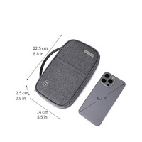 Portefeuille de voyage grande capacité avec porte-stylo et protection RFID pour passeports et documents familiaux